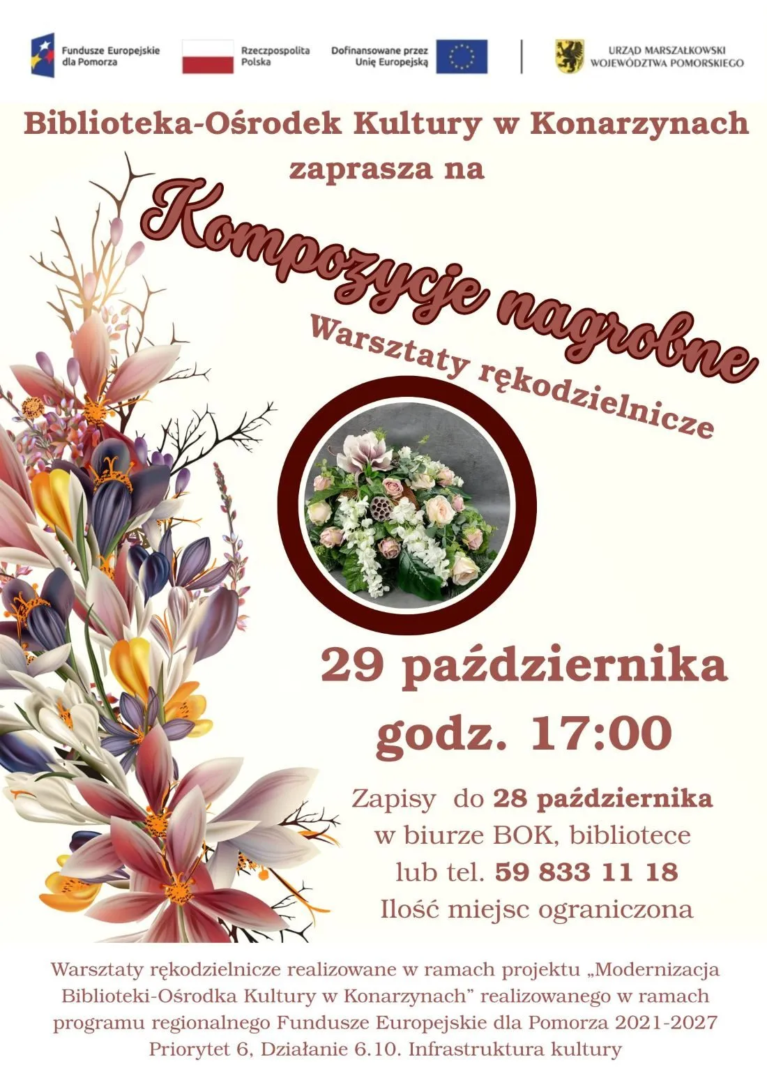 Kompozycje nagrobne - warsztaty rękodzielnicze