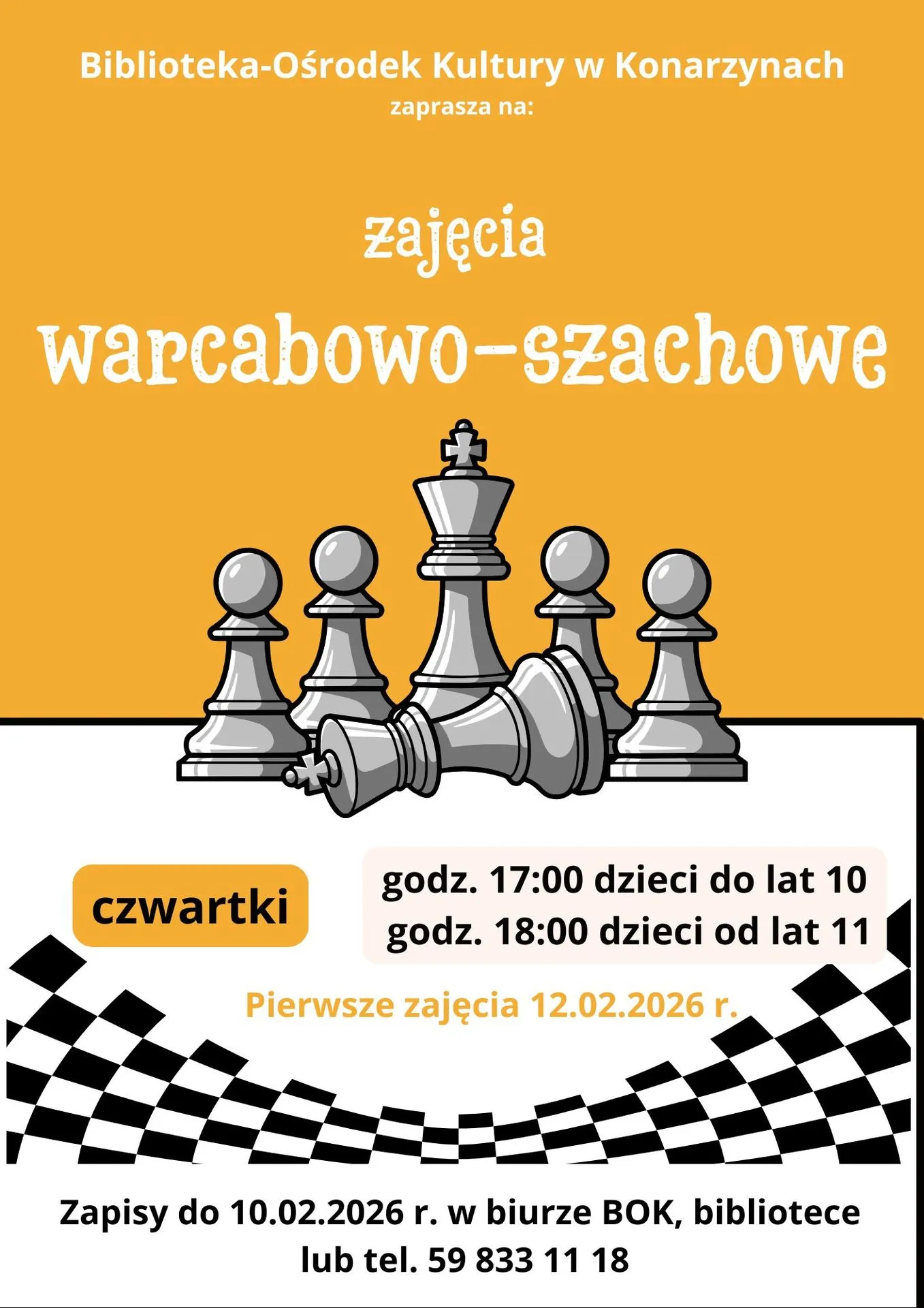 Zapraszamy na zajęcia warcabowo-szachowe