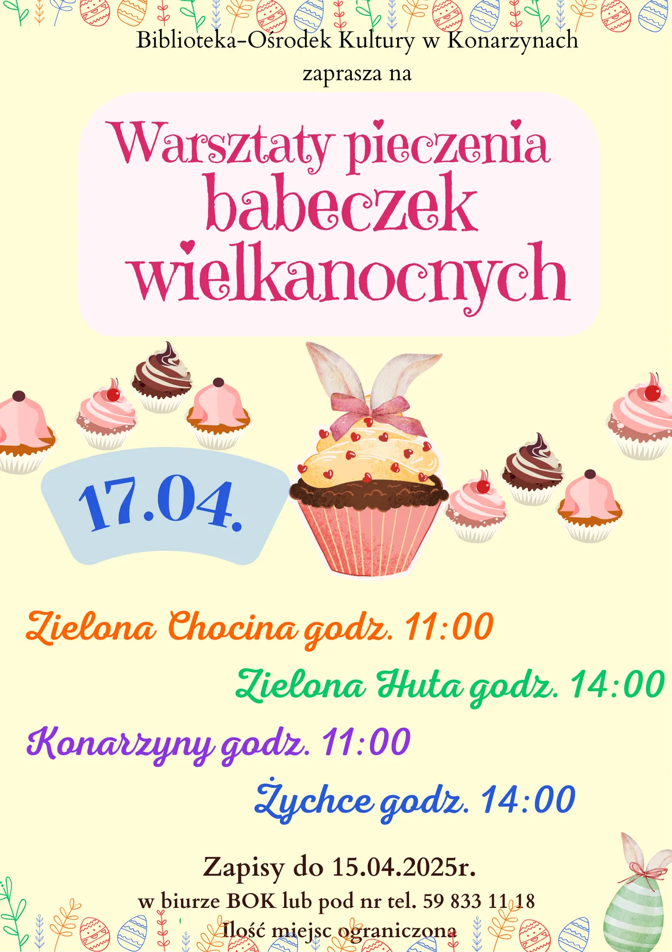 Warsztaty pieczenia babeczek wielkanocnych