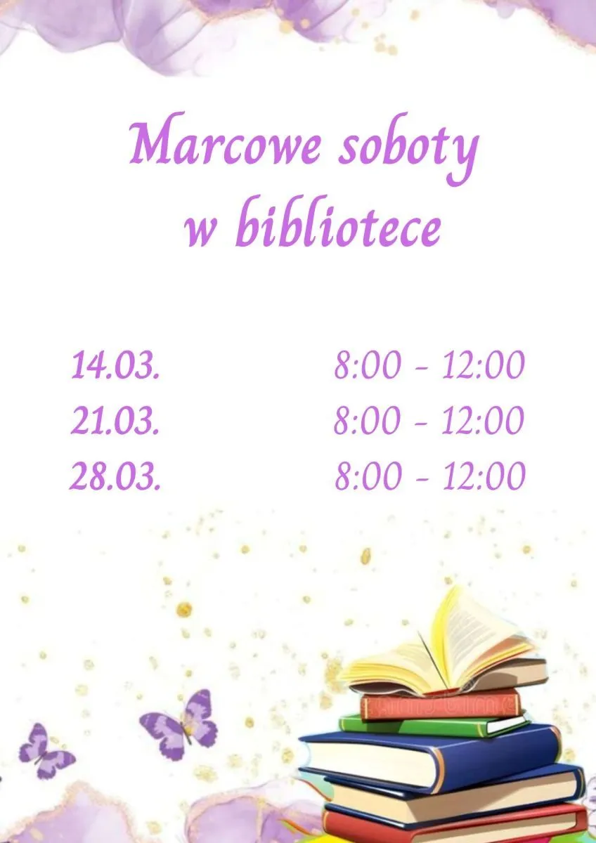 Marcowe soboty w bibliotece!