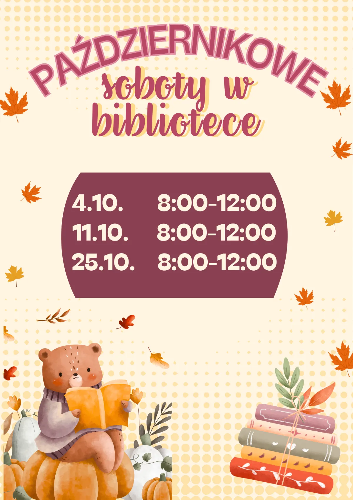 Październikowe soboty w bibliotece