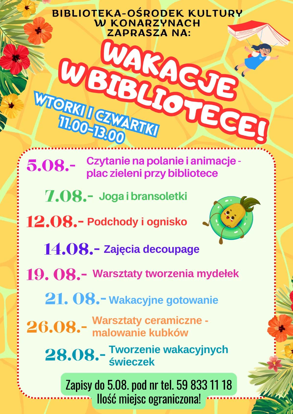 Zapraszamy na sierpniowe zajęcia wakacyjne!