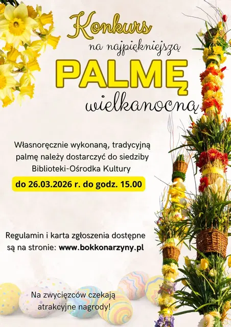Konkurs na najpiękniejszą palmę wielkanocną