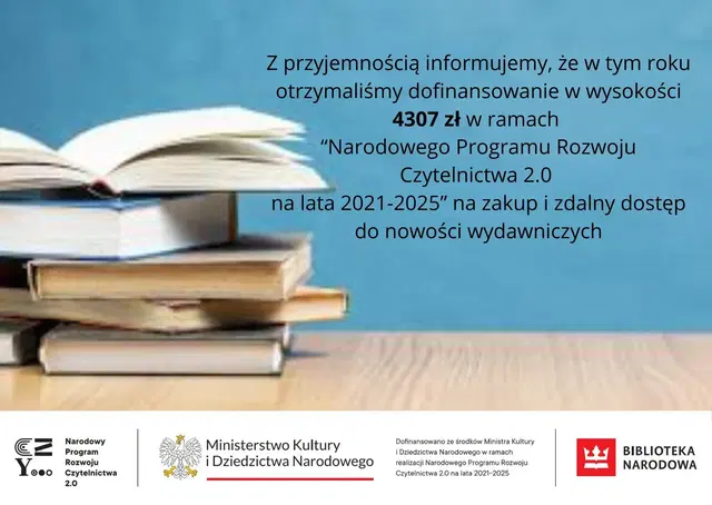 Dotacja z MKiDzN na zakup nowości wydawniczych