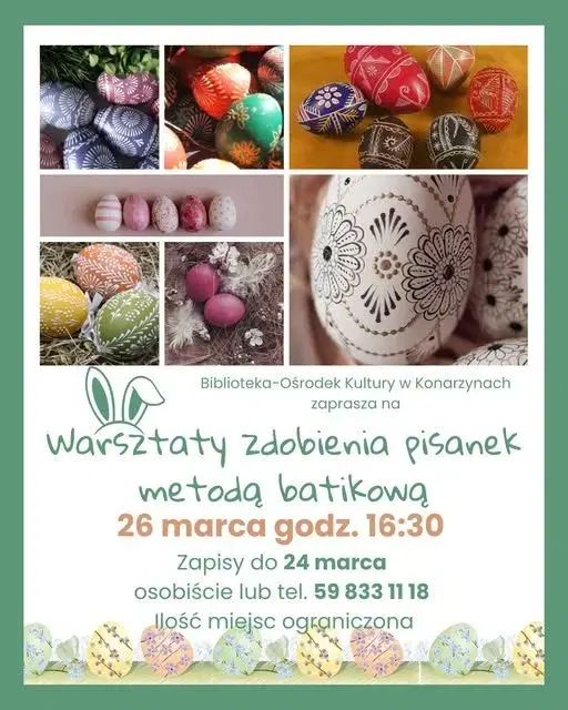 Warsztaty ozdabiania pisanek metodą batikową