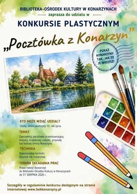Konkurs plastyczny "Pocztówka z Konarzyn"