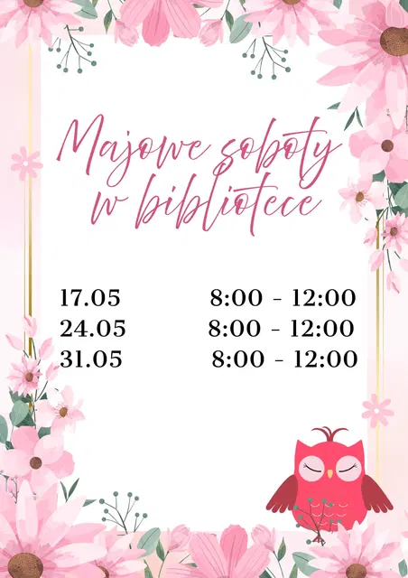 Majowe soboty w bibliotece.