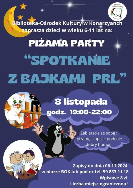 Piżama party " Wieczor z bajakmi PRL"