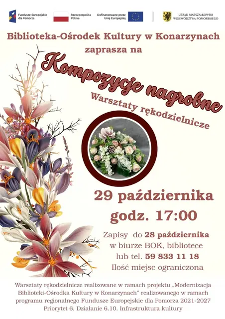 Kompozycje nagrobne - warsztaty rękodzielnicze