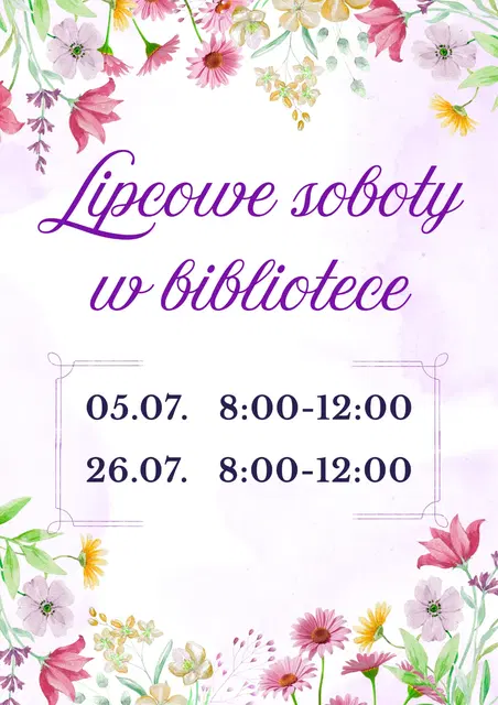 Lipcowe soboty w bibliotece