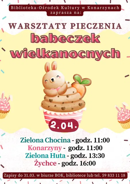 Warsztaty pieczenia wielkanocnych babeczek