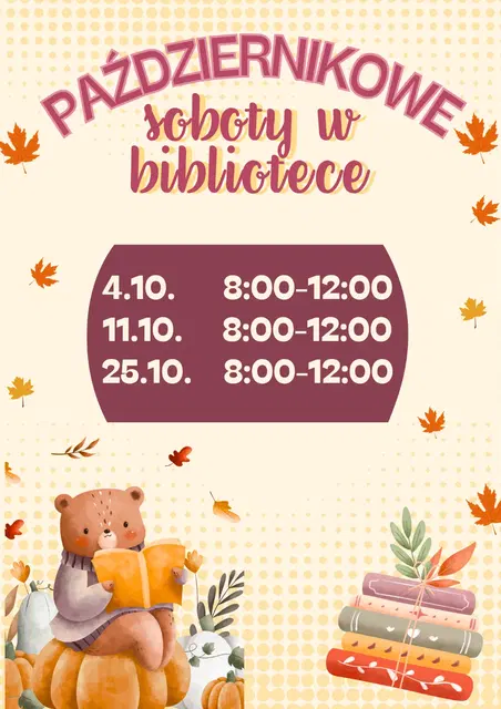 Październikowe soboty w bibliotece