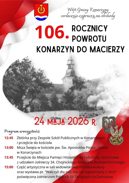 106. rocznica powrotu Konarzyn do Macierzy