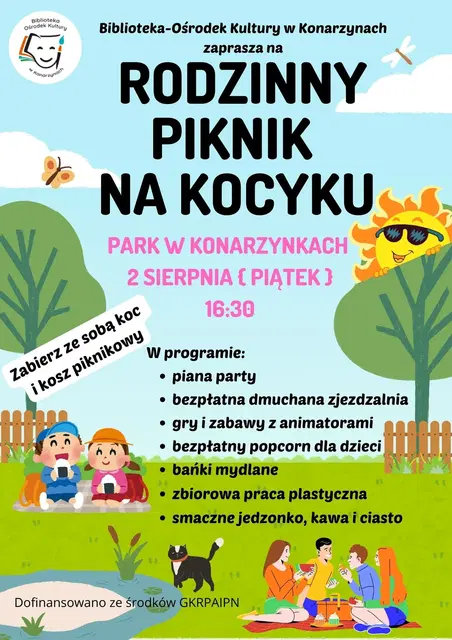 Rodzinny piknik na kocyku-zmiana terminu imprezy!